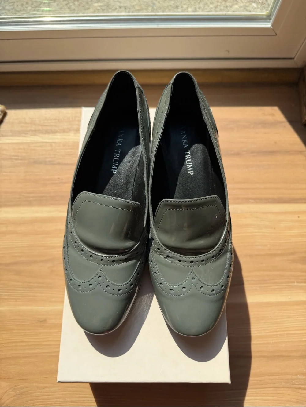 Ivanka Trump Grey Patent Leather Women's Loafers
